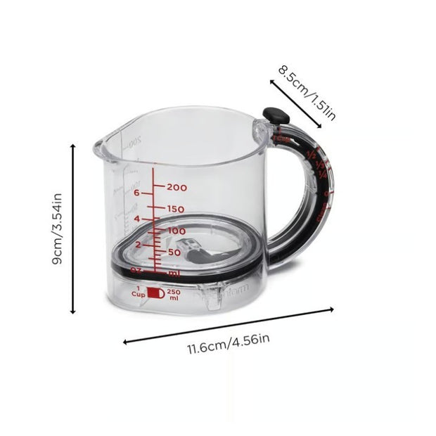 4-In-1 Adjustable Measuring Cup Multi-Functional Measuring Cup With Scraper-Style Seal Base Measurings Cube Cups For Cooking