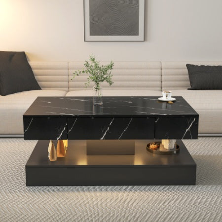 6.93IN High LED Modern Coffee Table For Living Room