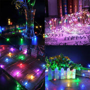 Set Of 2 Solar Fairy String Lights 20M 200 LED Copper Wire Outdoor Garden Decor