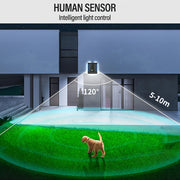 Solar Motion Sensor Outdoor Sconce Lights,LED Waterproof Dusk To Dawn Solar Patio Light,Wireless Modern Wall Mount Gadget Lamp Black For Porch Patio Garage House