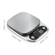 Digital Kitchen Food Diet Scale Kitchen Essential LCD Display Screen Stainless Steel