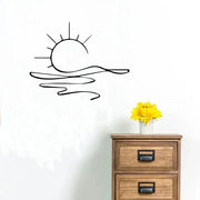 Minimalist Sunrise Wall Art - Modern Metal Iron Decor, Abstract Sun Line Design for Living Room, Bedroom, Bathroom & Kitchen