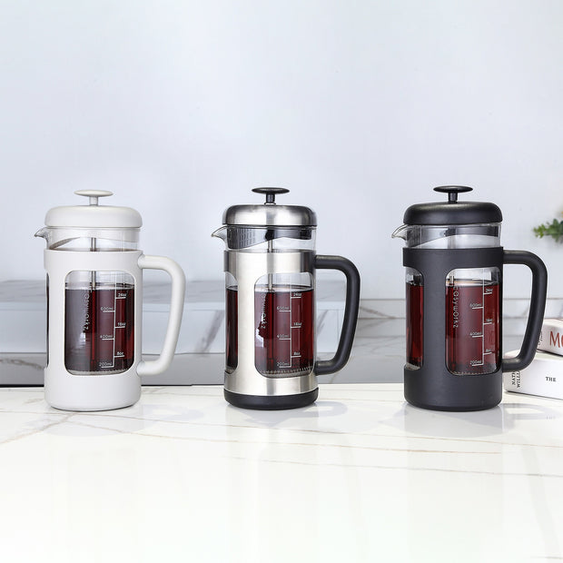 Glass French Press Hand Pouring Coffee Pot Coffee Brewing Filter Appliance Tea Infuser Suit