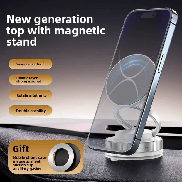360° Rotatable Magnetic Phone Holder for Car, Foldable & Extendable Phone Stand