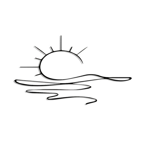 Minimalist Sunrise Wall Art - Modern Metal Iron Decor, Abstract Sun Line Design for Living Room, Bedroom, Bathroom & Kitchen