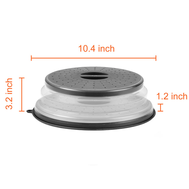 2PCS Microwave Splatter Covers 10.4Collapsible Microwave Food Lid