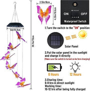 BEAUTIFUL Solar Butterfly Wind Chime Light
