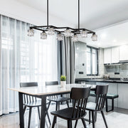 Matte Black Crystal Chandelier For Dining Room