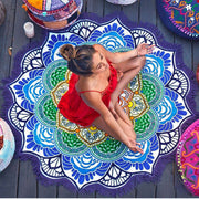 Yoga Round Tassel Towel Mat 60 diameter