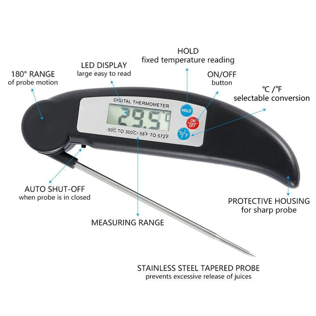 Meat Thermometer Probe Digital Grill Instant Read Food Cooking Grill Kitchen
