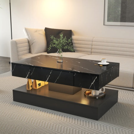 6.93IN High LED Modern Coffee Table For Living Room