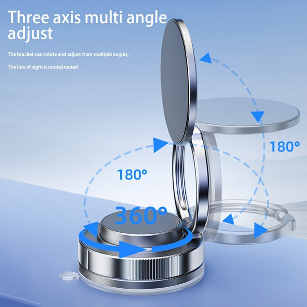 360° Rotatable Magnetic Phone Holder for Car, Foldable & Extendable Phone Stand