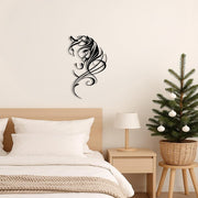 Modern Abstract Horse Metal Wall Art  Vintage Industrial Wall Decor For Farmhouse, Boho & Minimalist Homes - Unique Hanging Art For Living Room, Bedroom, Office & Bar - Trendy Room Decor,