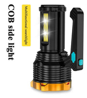 Rechargeable LED Flashlight 8-Modes Searchlight