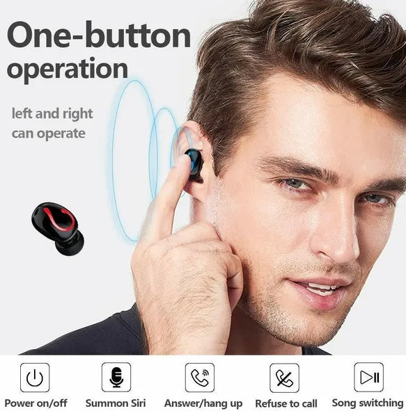 5.1 TWS Wireless Mini Earbuds Stereo Headphones IPX7