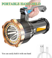 Rechargeable LED Flashlight 8-Modes Searchlight