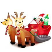7.2 Feet Christmas Inflatable Santa Claus Sleigh & Reindeer