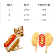 HOTDOG Halloween Costume, Hot Dog Shaped  Adjustable Clothes Pet Apparel Dressing up Party Costume