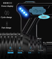 Rechargeable LED Flashlight 8-Modes Searchlight