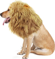 Lion Mane Wig for Dogs with Ears, Funny Pet Costumes for Halloween Christmas