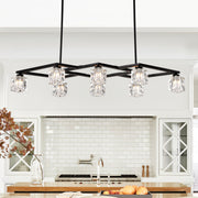 Matte Black Crystal Chandelier For Dining Room