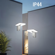 Solar Motion Sensor Outdoor Sconce Lights,LED Waterproof Dusk To Dawn Solar Patio Light,Wireless Modern Wall Mount Gadget Lamp Black For Porch Patio Garage House