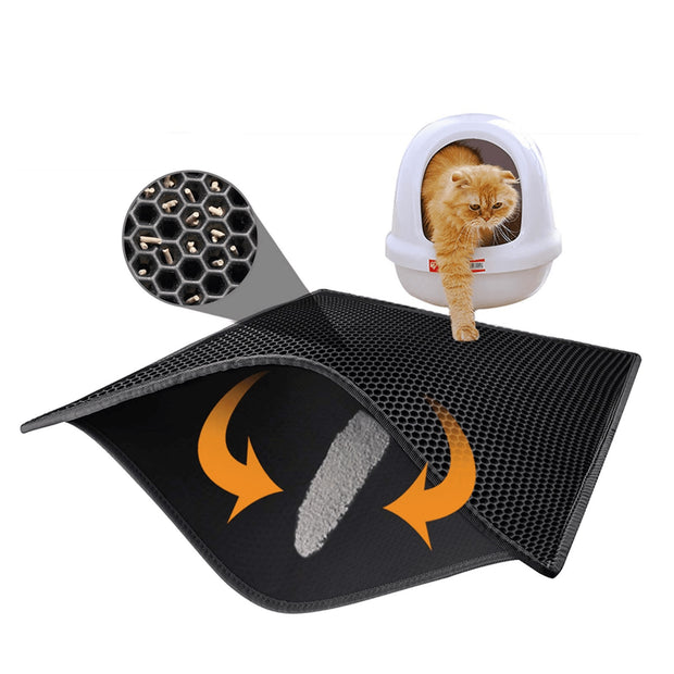 Kitty Cat Litterbox Mat Trapping Honeycomb