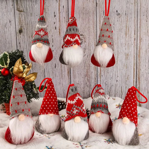 8 Packs Christmas Gnomes Ornaments