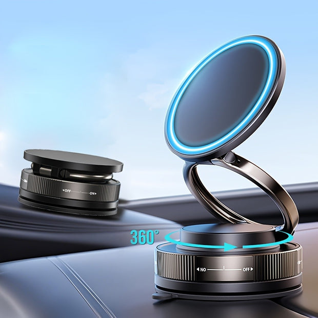 360° Rotatable Magnetic Phone Holder for Car, Foldable & Extendable Phone Stand