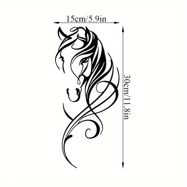 Modern Abstract Horse Metal Wall Art  Vintage Industrial Wall Decor For Farmhouse, Boho & Minimalist Homes - Unique Hanging Art For Living Room, Bedroom, Office & Bar - Trendy Room Decor,