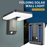 Solar Motion Sensor Outdoor Sconce Lights,LED Waterproof Dusk To Dawn Solar Patio Light,Wireless Modern Wall Mount Gadget Lamp Black For Porch Patio Garage House
