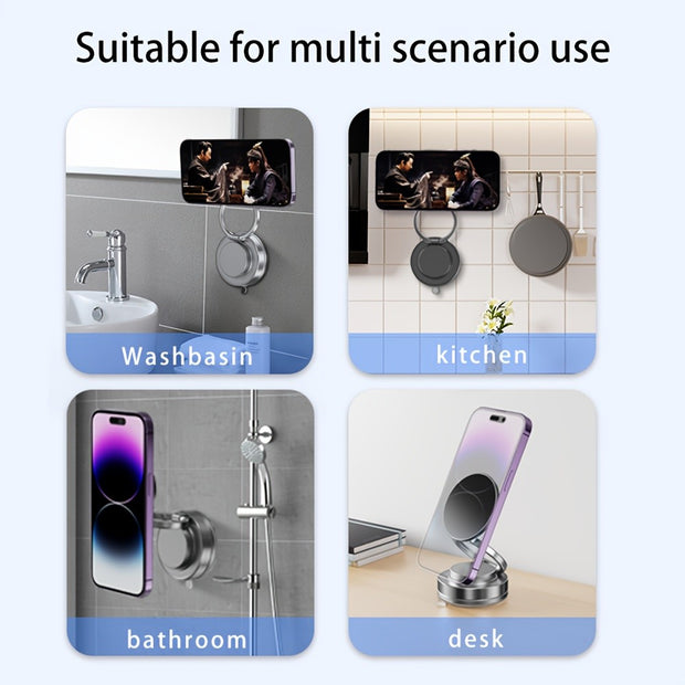 360° Rotatable Magnetic Phone Holder for Car, Foldable & Extendable Phone Stand