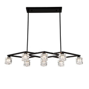 Matte Black Crystal Chandelier For Dining Room