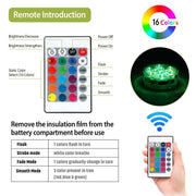 4Pcs RGB Swimming Pool Lights with Remote