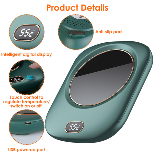 1Pc Electric Coffee Mug Warmer For Desk Auto Shut Off USB Tea Milk Beverage Cup Heater Heating Plate For Office Home 3 Temperature Setting