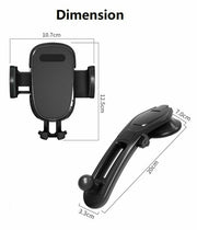 360 Rotatable Phone Mount Holder Car Dashboard Gravity Adjustable GPS Stand Rotating Car Phone Holder Universal Dashboard Mount Car Holder GPS Accessories
