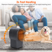 1Pc 500W Portable Electric Space Heater For Home Office