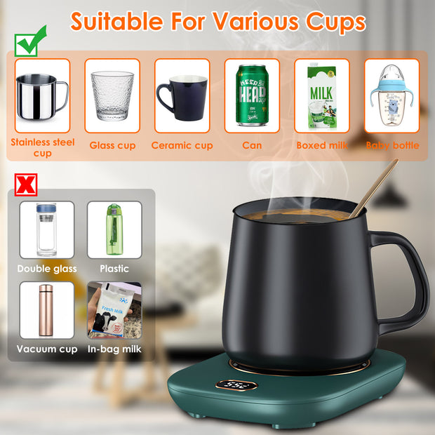 1Pc Electric Coffee Mug Warmer For Desk Auto Shut Off USB Tea Milk Beverage Cup Heater Heating Plate For Office Home 3 Temperature Setting