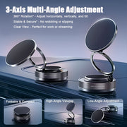 360° Rotatable Magnetic Phone Holder for Car, Foldable & Extendable Phone Stand